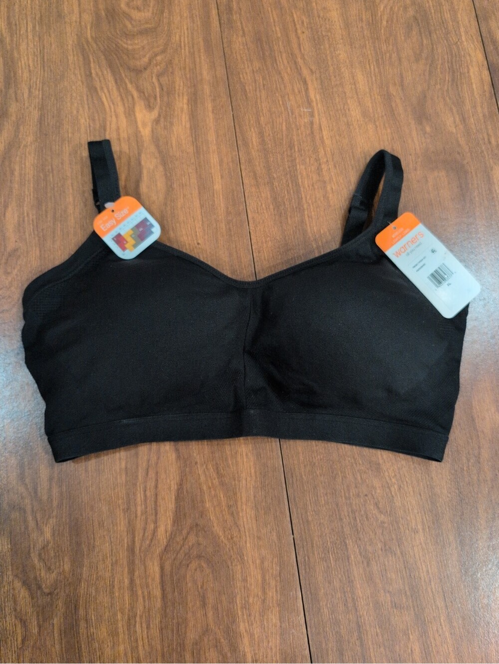 Warners Bra Extra Large XL Black Lightly Lined Wireless Easy Does It RM3911